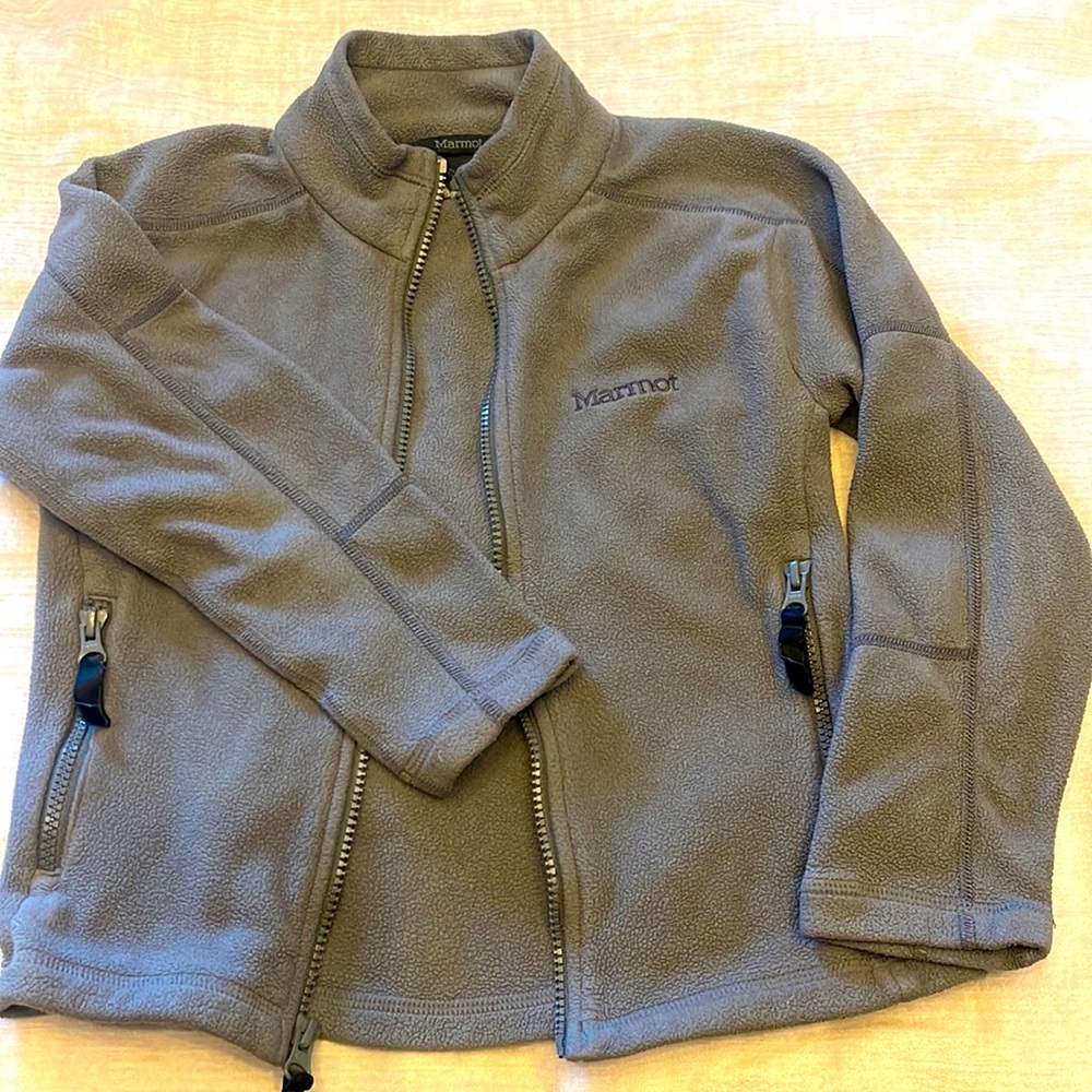 Marmot polartec zip up jacket- boys S-5/6 equivalent